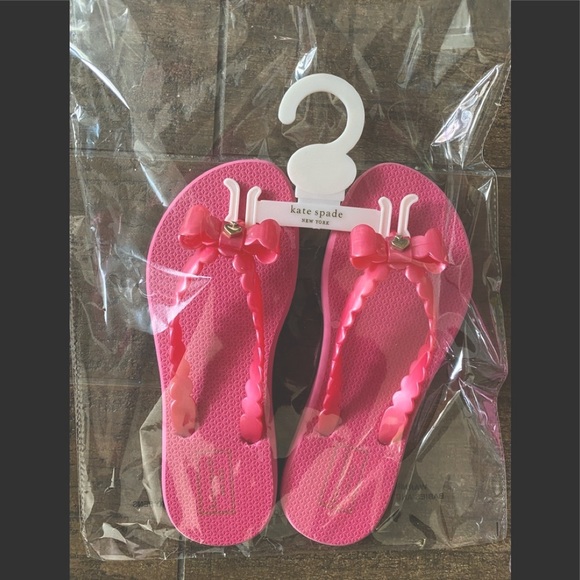 Kate Spade Denise Bow Flip Flop, Pink & Gold, Size 7/8 - Picture 6 of 10
